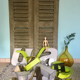 Ensemble de 9 lettres d'enseigne vintage dorées
