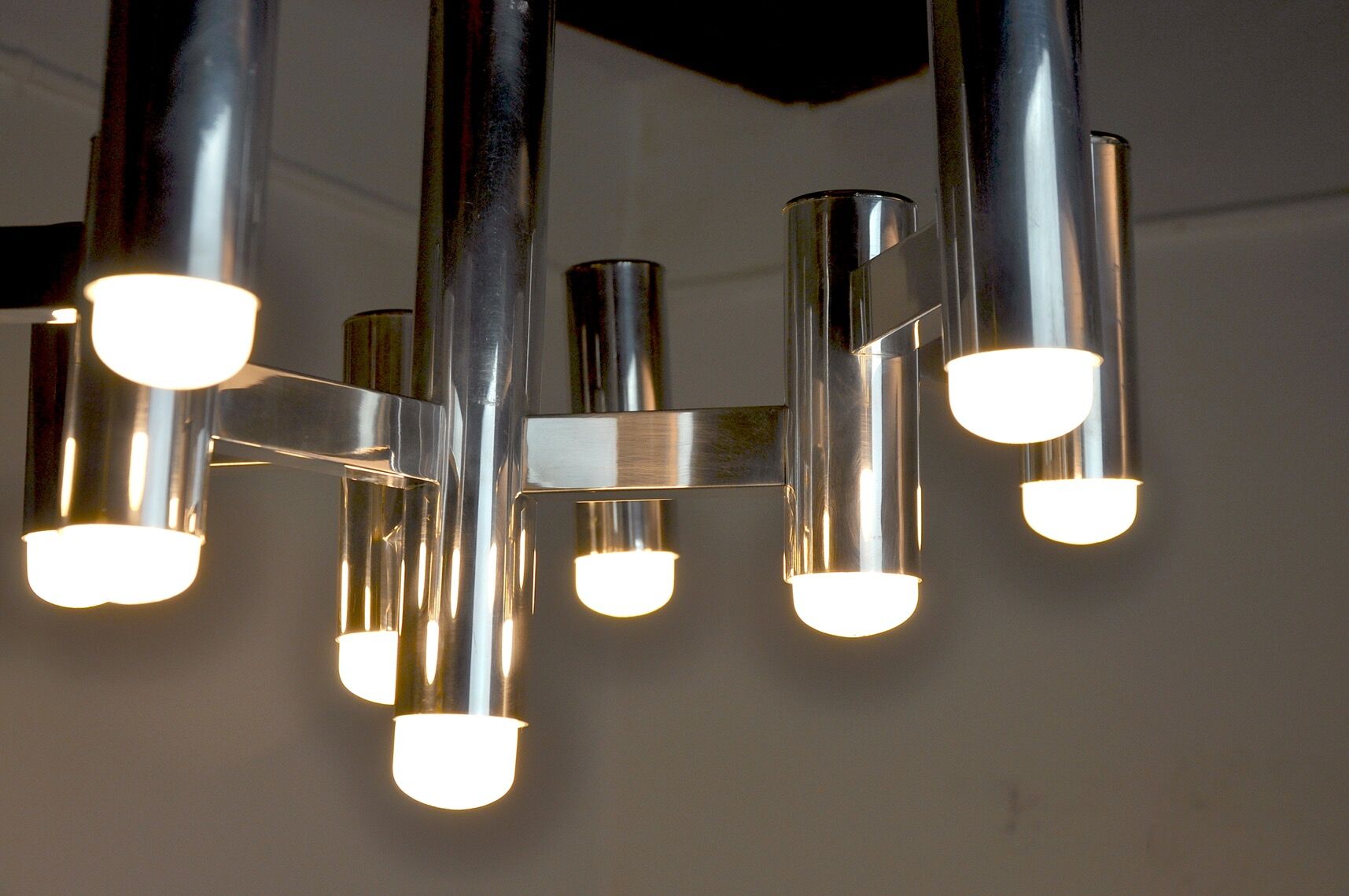 Chandelier Maison Sciolari for Baker, 10 burners, Italy, 1970