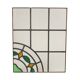 Colorful Art Deco Floral Stained Glass Window 51x42cm