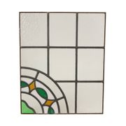 Colorful Art Deco Floral Stained Glass Window 51x42cm