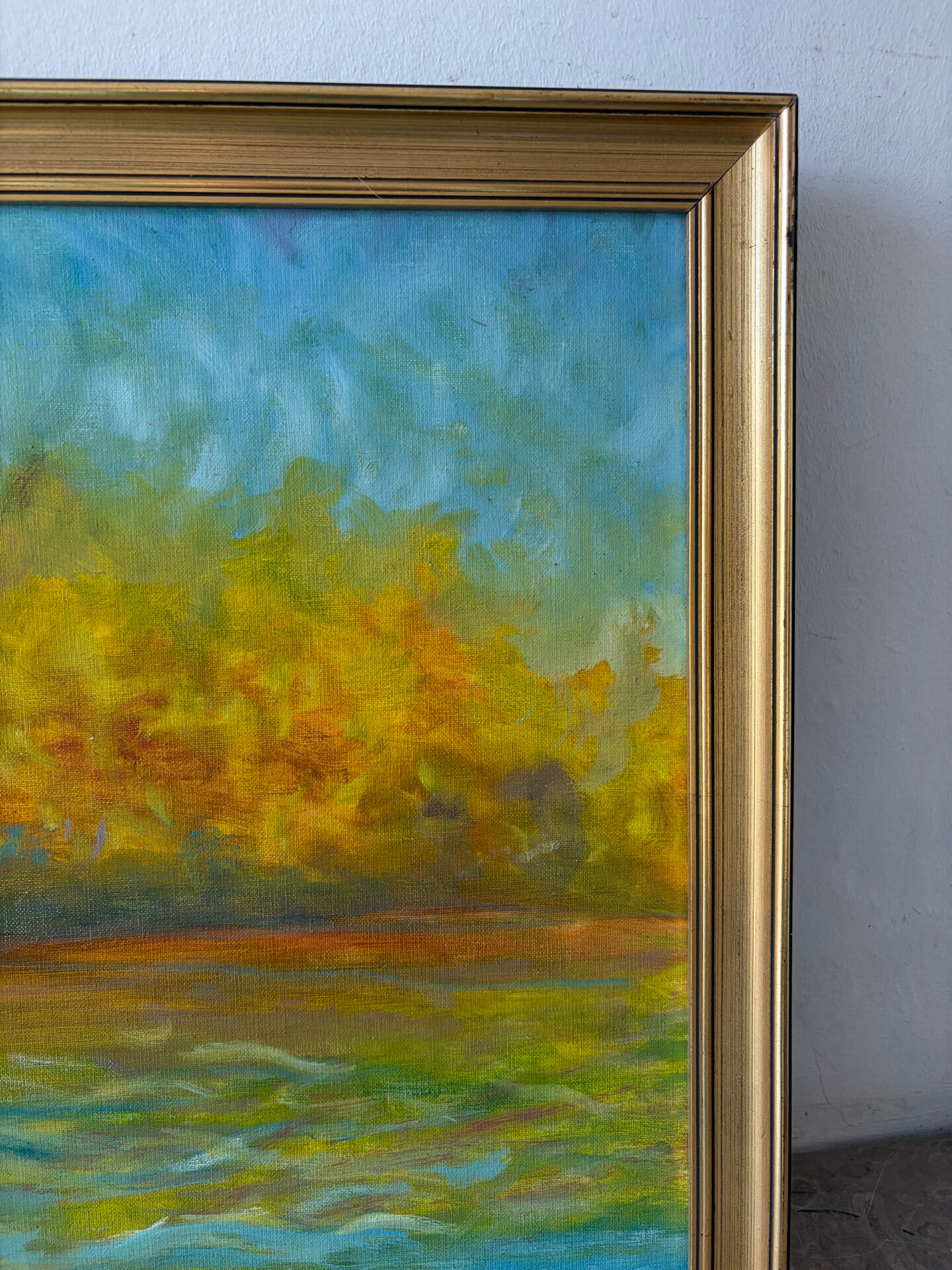 Saint George Major at dusk, oil on canvas signed
