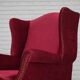1970s, Danish highback armchair, furniture velour, ash wood legs.