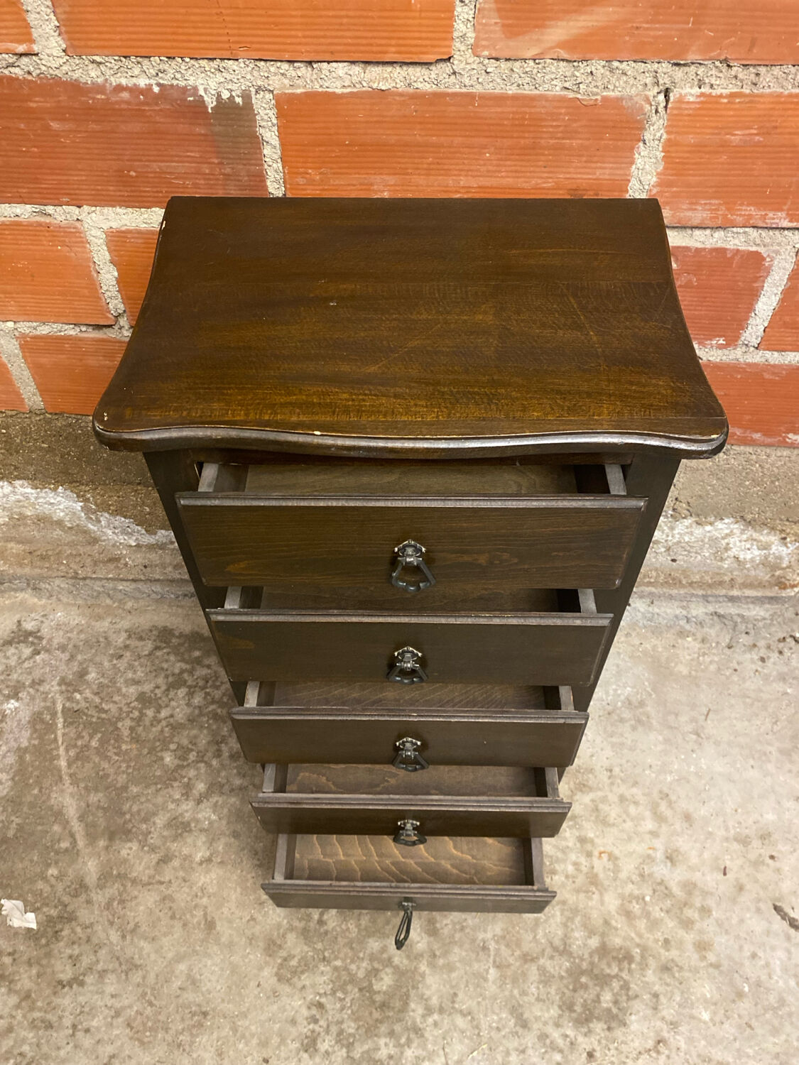 Antique Chest of Drawers with 5 Drawers Vintage Wood #D396