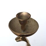 Large Brass Cobra Wall Candle Holder, 1970s