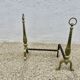 Pair of Neo-classical andirons, in solid bronze, 1920s-1930s.