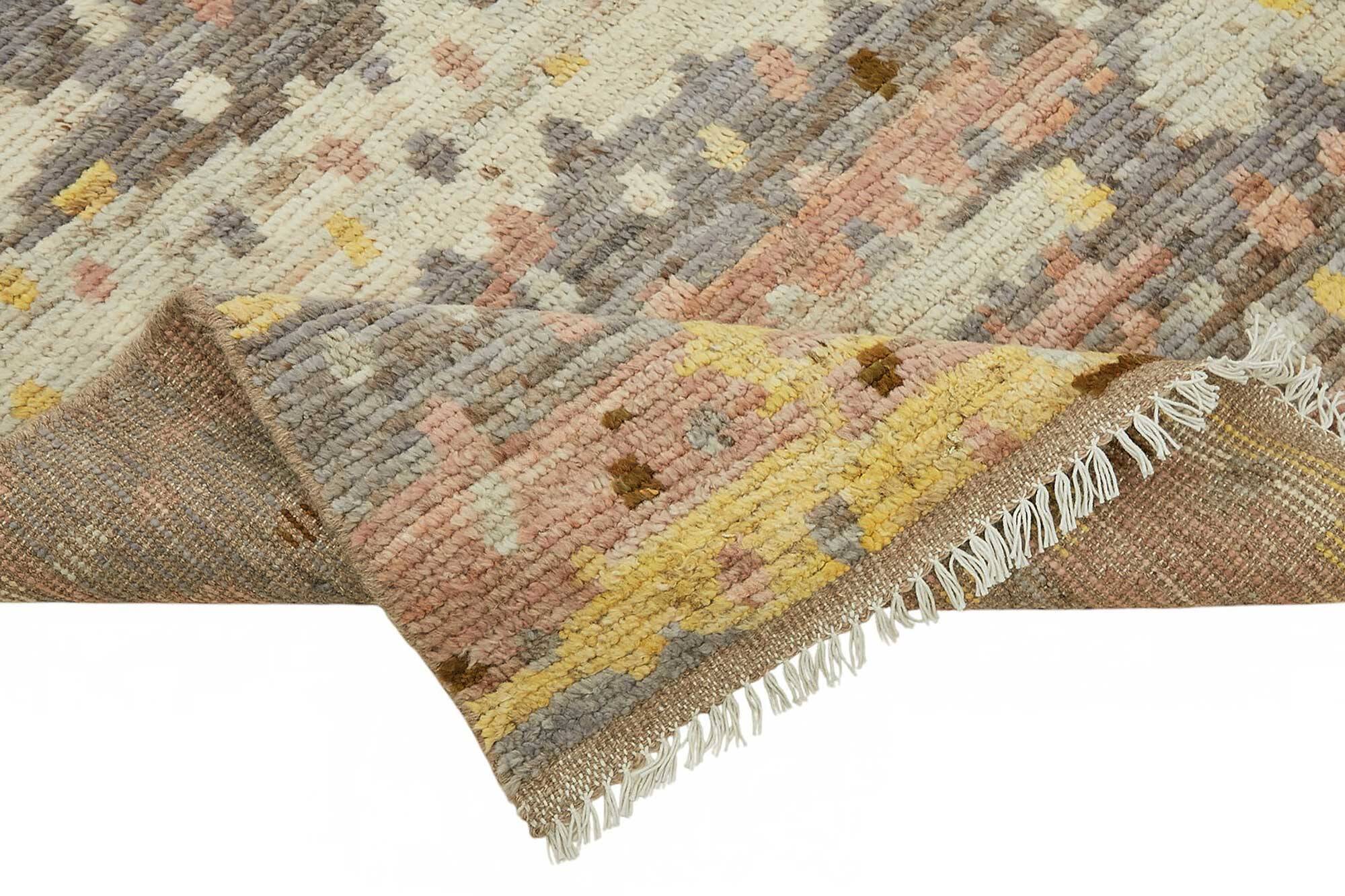 Handwoven Turkish Rustic 197 cm x 294 cm Multicolor Wool Carpet