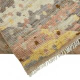 Handwoven Turkish Rustic 197 cm x 294 cm Multicolor Wool Carpet
