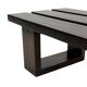 Minimalist vintage sofa design in wengé wood solid slatted bench