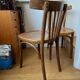 Pair of wooden bistro chairs