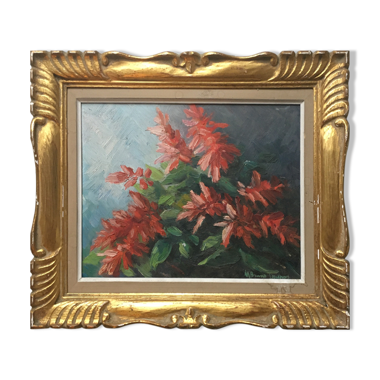 Table "Wild Flowers" HSC signed with frame, circa 1930