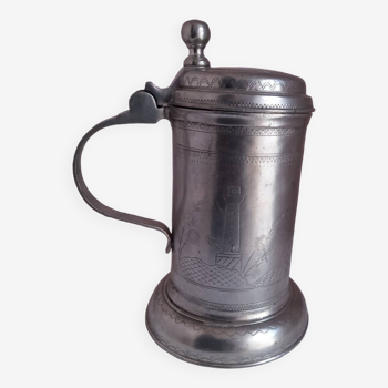 Solid pewter mug