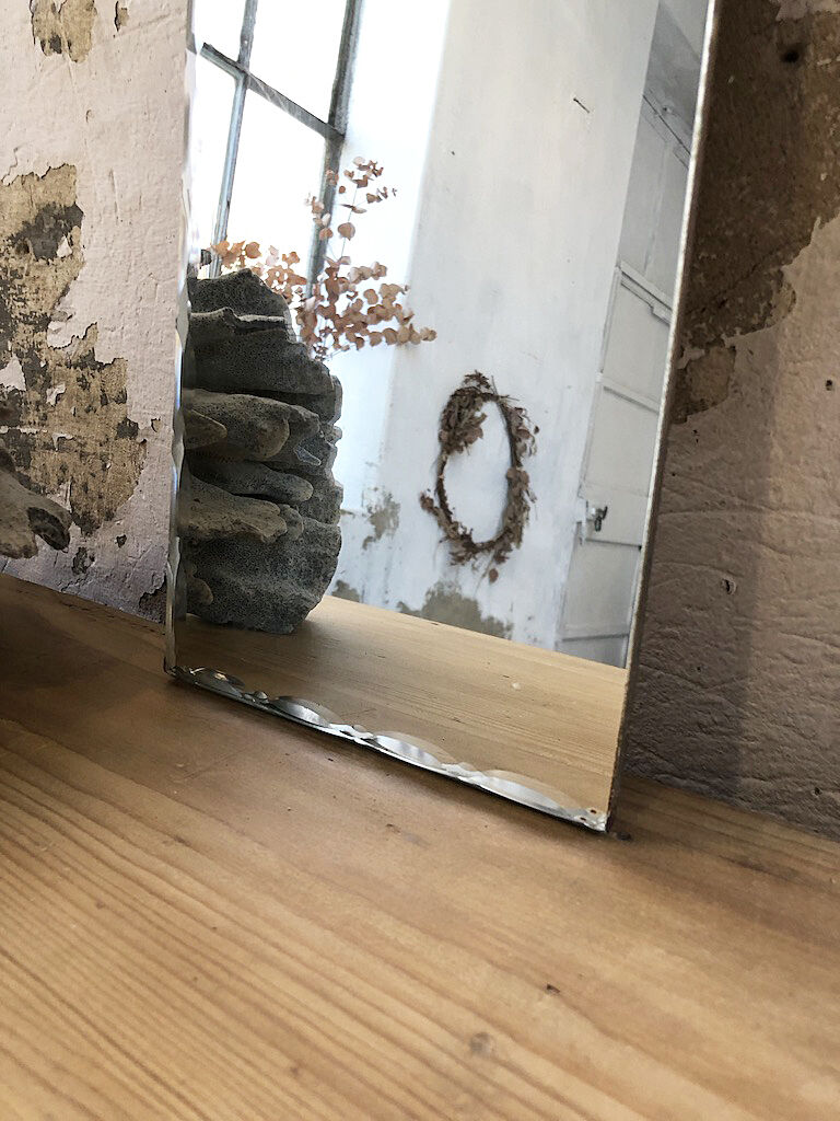 Miroir biseauté années 50 18x70cm