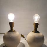 Cracked ceramic ball lamp