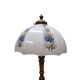 Vintage Brass Lamp With White Opaline Shade