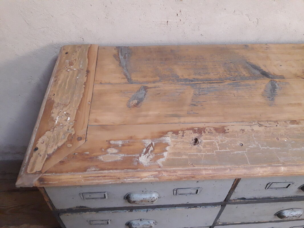 Industrial sideboard with 16 drawers