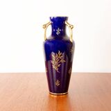 Neo-Classical style porcelain vase, cobal blue, Pinon-Heuzé 1930.