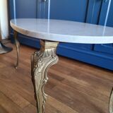 Coffee table in white Carrara marble