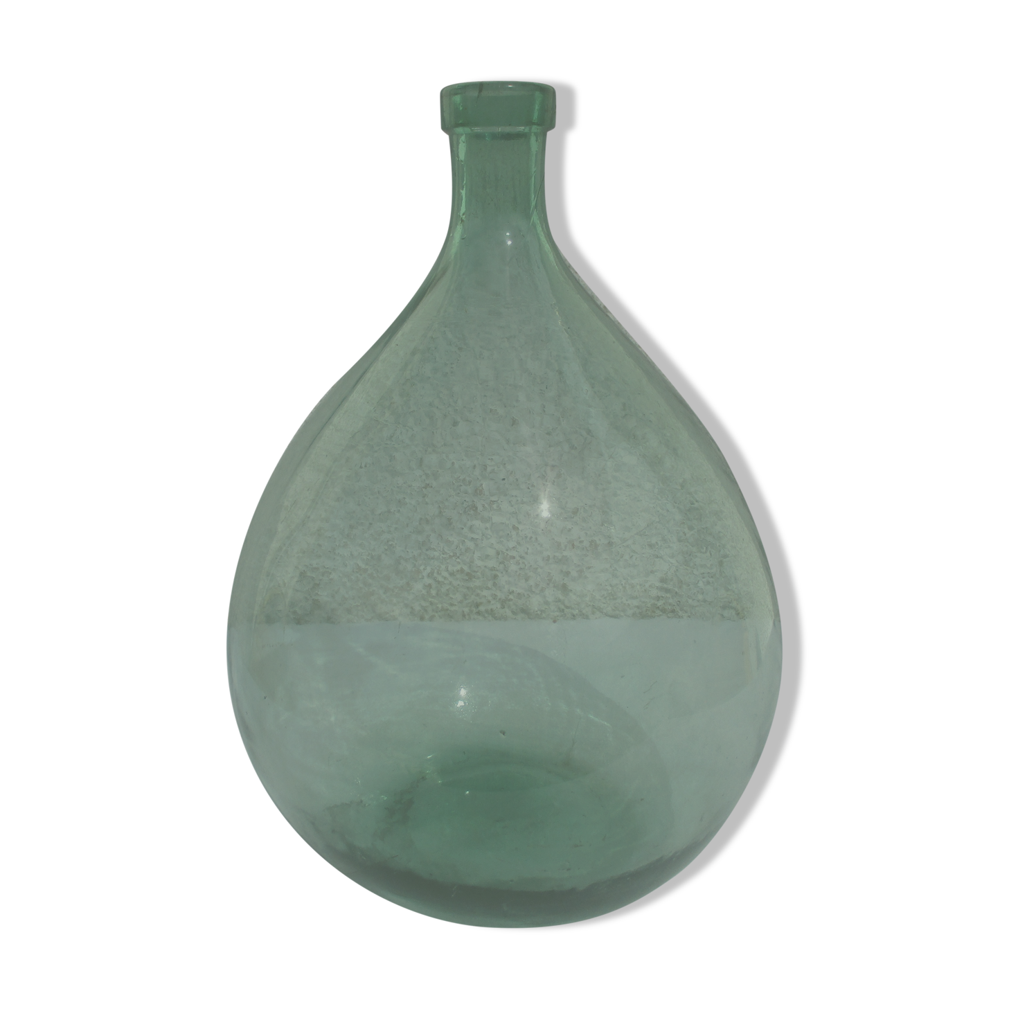 Canister dame-jeanne vdd glass molded green color 15 1/2 liters