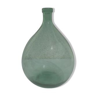 Bonbonne dame-jeanne vdd verre moulé couleur vert 15 1/2 litres