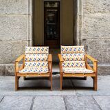 Poltroncina in legno di faggio Crate 1  by Gerrit Thomas Rietveld, 1980s