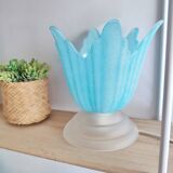 Adorable lampe a poser en verre vintage