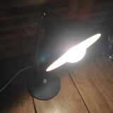 Bedside desk lamp metal velvet blue gray
