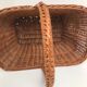 Vintage rattan wicker market basket