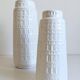 Mid-Century White Glazed West Germany Large Ceramic Vases by Scheurich, 1950s