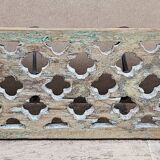 teak coat rack with 6 double cast iron hooks