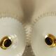 Paire d'appliques murales vintage en opaline