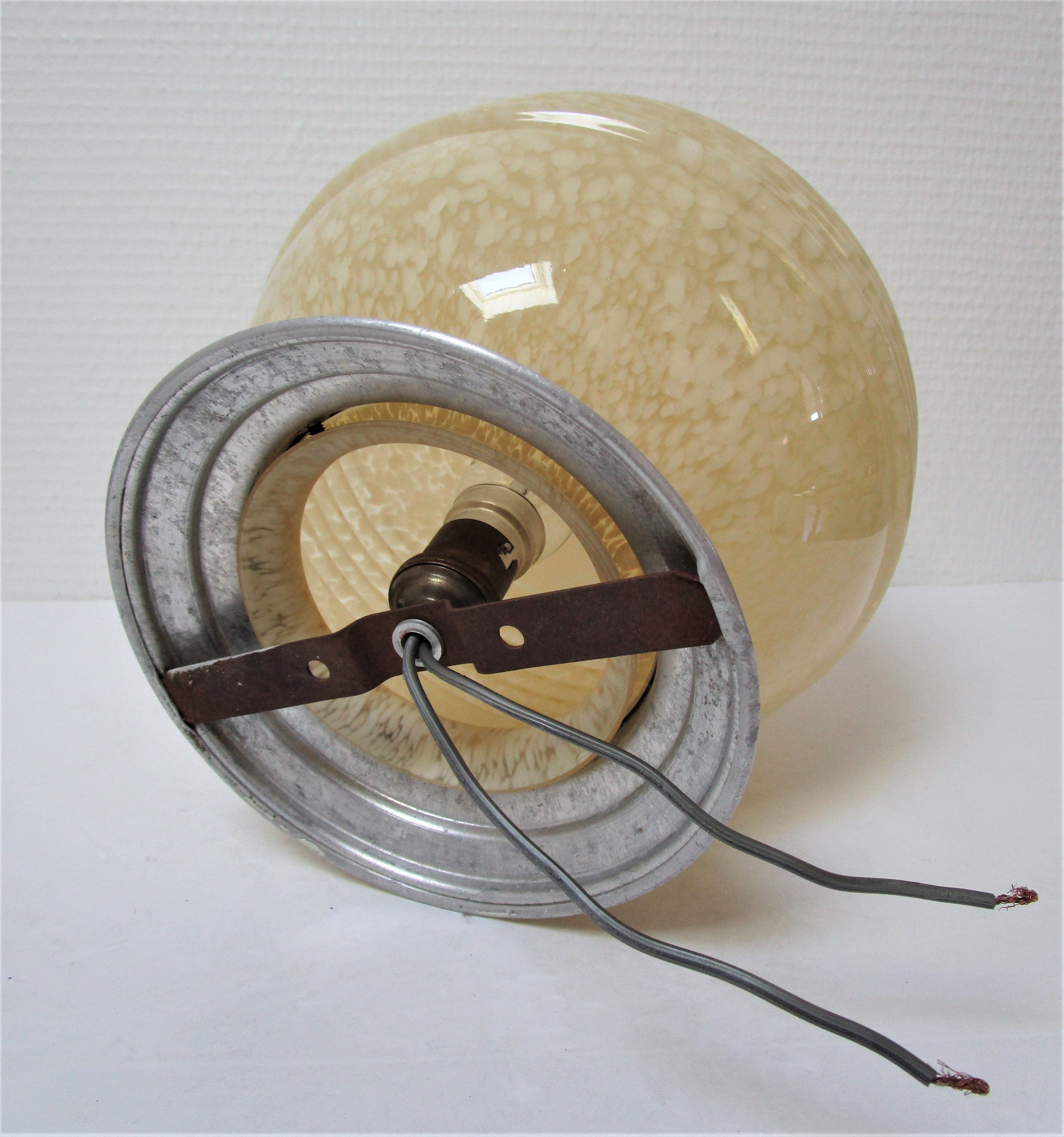Glass Art Deco glass cap of Clichy ball your vanilla 30s