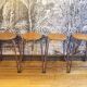 Set of 4 high workshop stools
