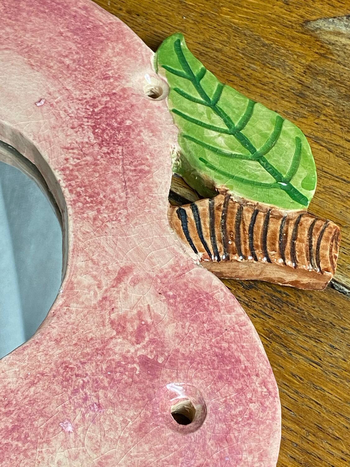 Ceramic apple mirror
