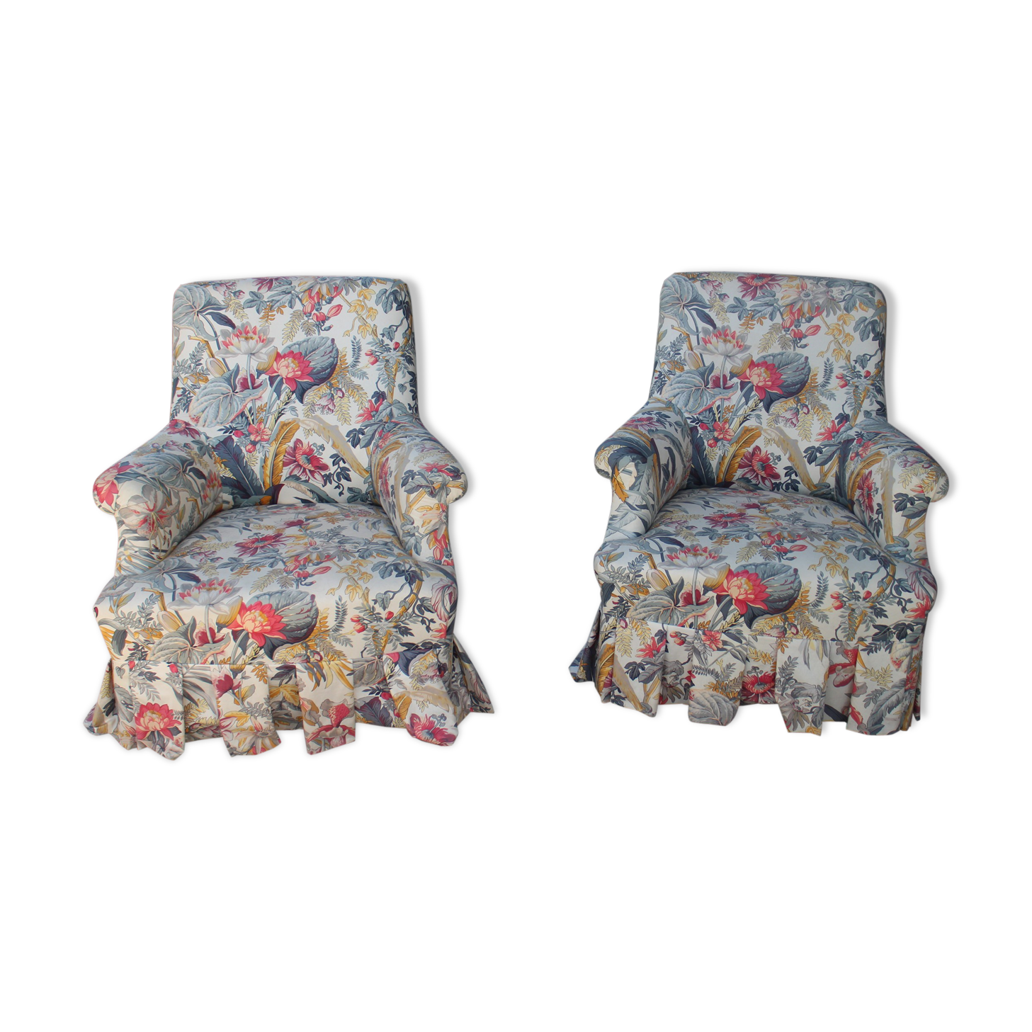 Pair of toad armchairs