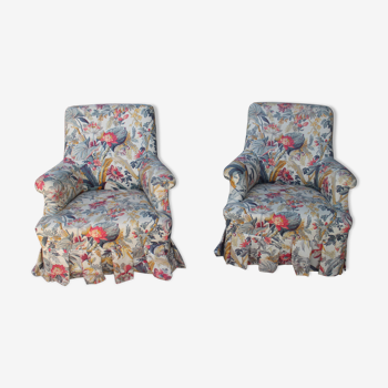 Pair of toad armchairs