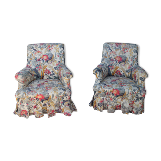 Pair of toad armchairs
