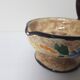 Floral motif ceramic candle holder signed J Massier Vallauris