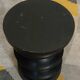 Black solid wood stool