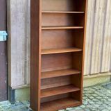 Vintage Scandinavian wooden bookshelf 80x180cm