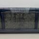 Buffet postmoderne en laque bleue et marbre noir par DBM, Italie, années 1980