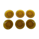Dessert plates old amber flowers vintage lot of 6