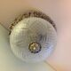 Engraved sandwind glass globe art deco style