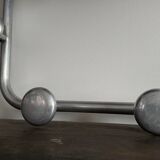 Vintage wall-mounted aluminum coat rack