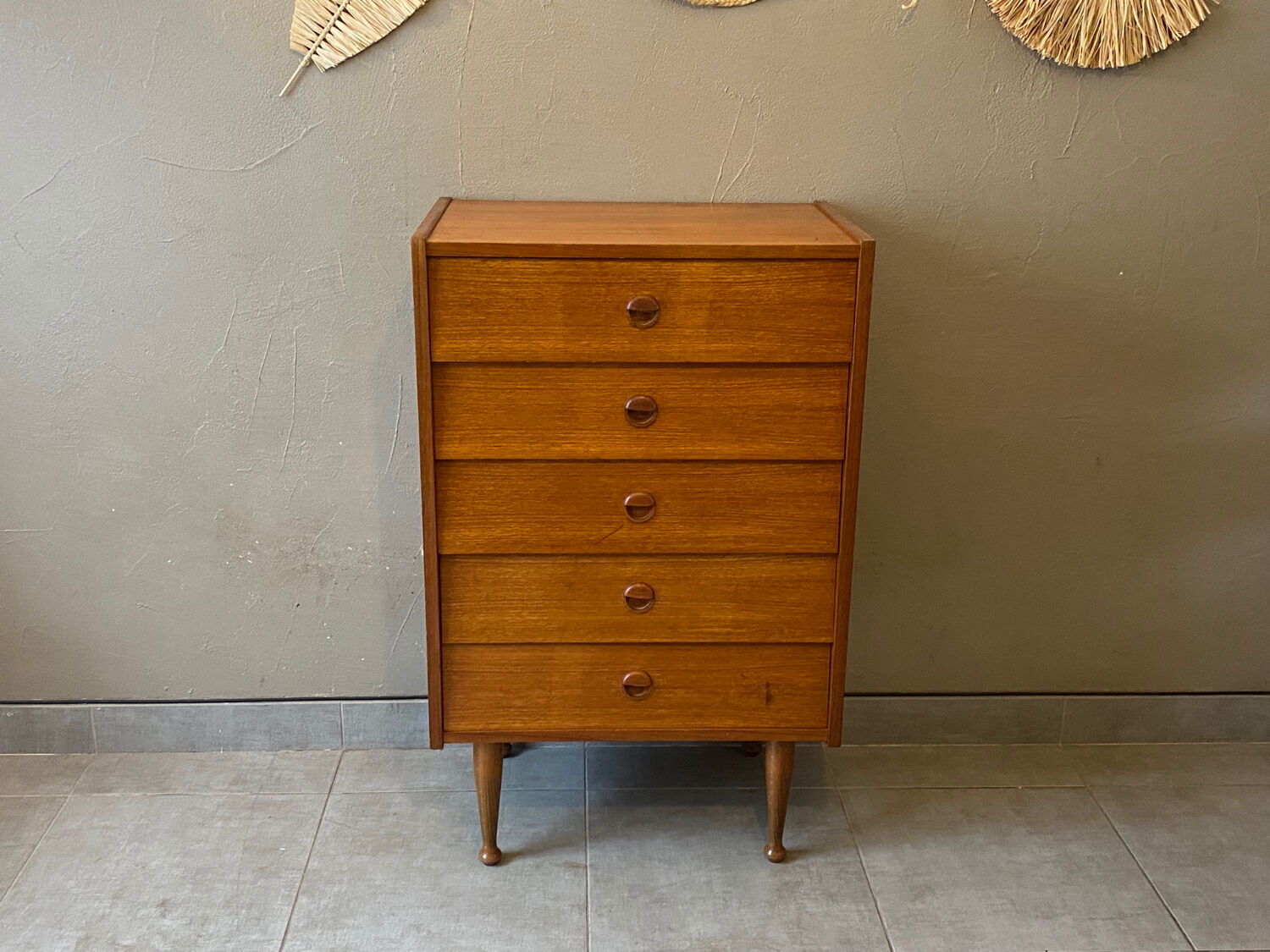 60s teak chest of drawers