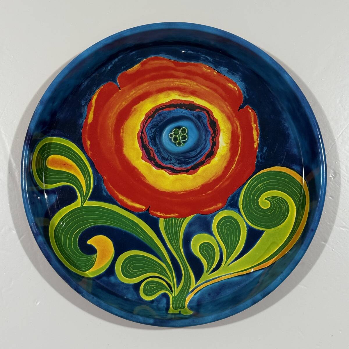 Vintage Flowerpower tin tray 1970’s