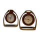 Pair of Longchamps 1960 leather stirrup pendulettes.