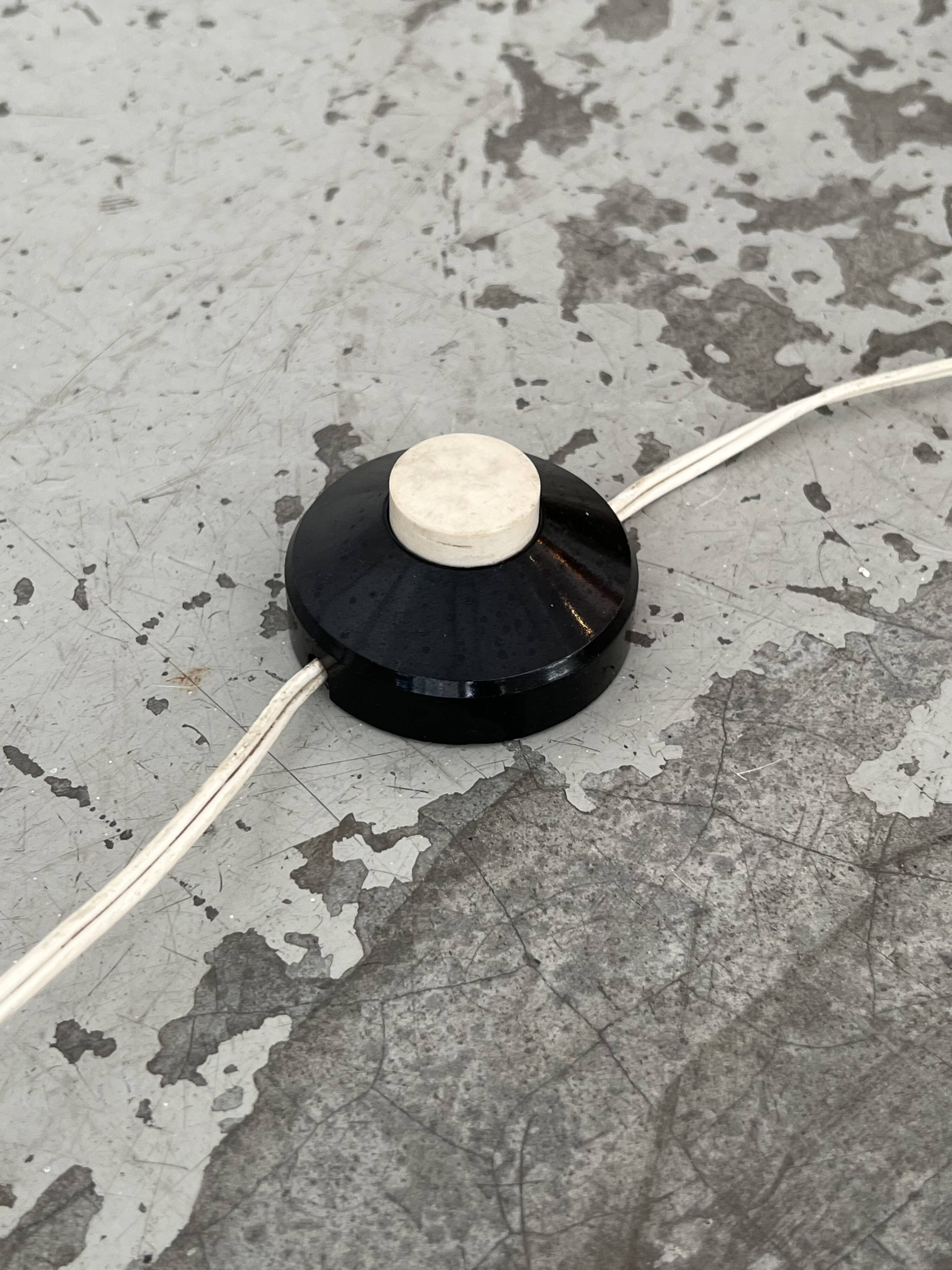 Side table in chromed metal and glass 70s