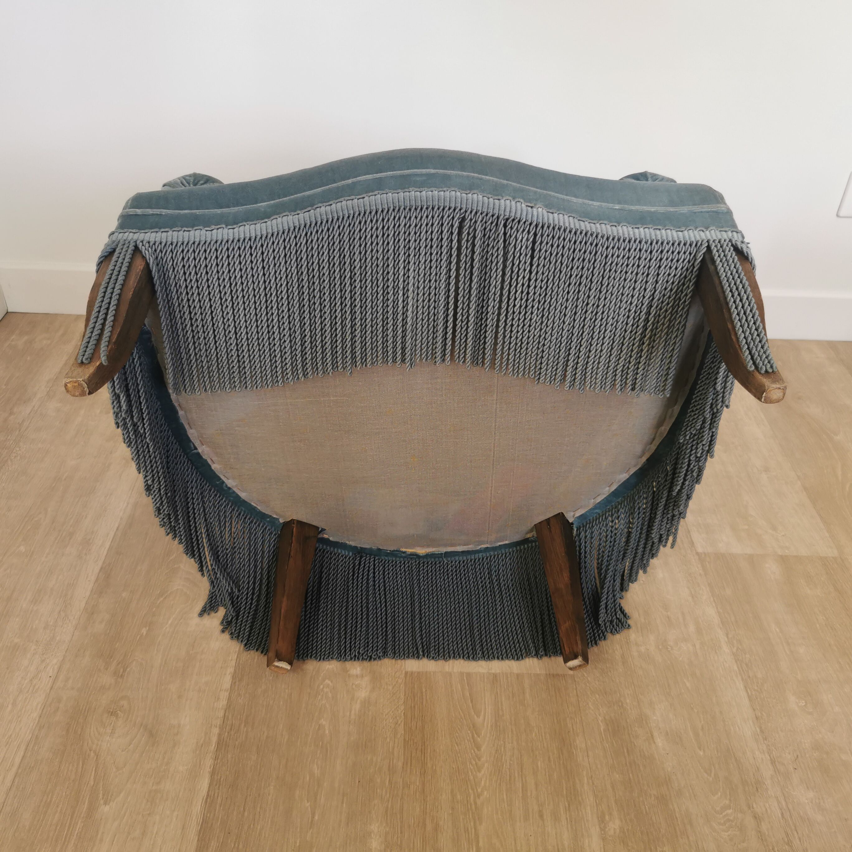 Fauteuil crapaud velours