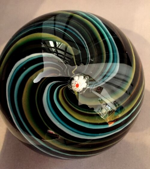 Sulphide paper press in hypnotic multicolored tones