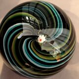 Sulphide paper press in hypnotic multicolored tones